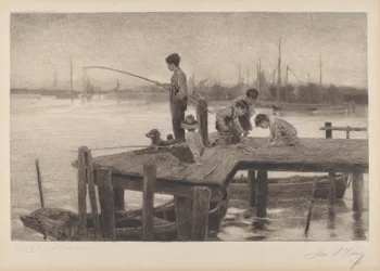 Junge Angler