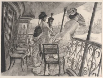 Die Galerie der H.M.S. Calcutta Souvenir eines Balls an Bord, 1876