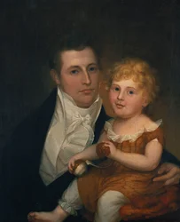 Porträt von Dr. Samuel Simes und seiner Tochter Mary Jane