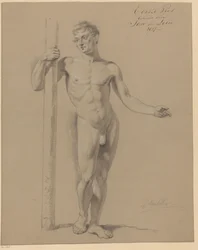Stehender männlicher Akt, von vorne gesehen (1. Preis 1817)