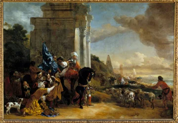 Abreise einer orientalischen Truppe oder Die zurückgeschlagenen Korsaren Gemälde von Jan Baptist Weenix dem Älteren (1621-1660)