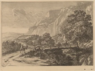 Die Holzbrücke bei Sulmona in der Nähe von Tivoli