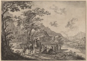 Blick auf den Tiber in der Campagna