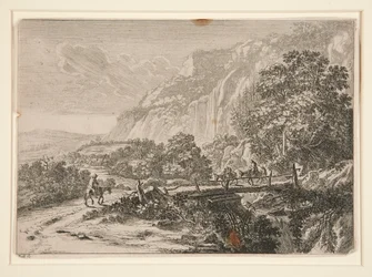 Holzbrücke. Sulmona in der Nähe von Tivoli.
