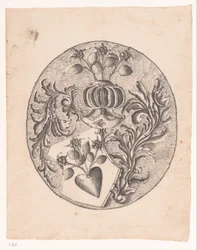 Familienwappen mit Rose
