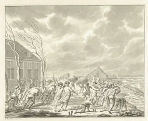 Die Überschwemmung des Diemerzeedijk bei Amsterdam, 1776