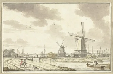 Ansicht an der Zandhoek, außerhalb der Haarlemmerpoort in Amsterdam