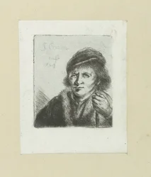 Erwachsener Mann mit Hut und Stock (The Compleat Work of Etchings by John Chalon)