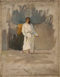 Studie von Christus für das Gemälde "Teich von Siloah"