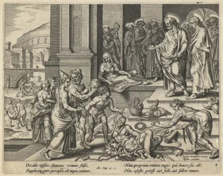Das Gleichnis von Ananias und Saphira, frühes 17. Jahrhundert
