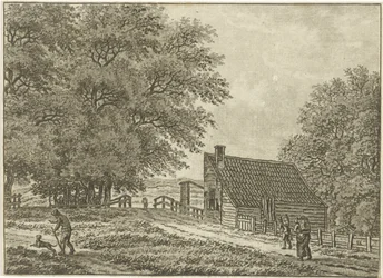 Landschaft bei Overveen mit Spaziergängern