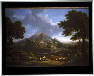 Landschaft Ein Gewitter in der Campagna