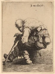Sitzender Bettler, 1632