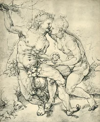 Adam und Eva, 1520-1525, 1943