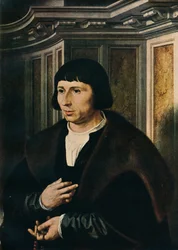 Mann mit einem Rosenkranz, ca. 1525