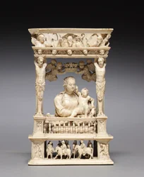 Jungfrau und Kind in einem architektonischen Rahmen, ca. 1530-1540