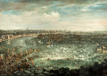 Die Themse während des großen Frosts von 1739