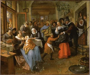 Eine Bauernhochzeit, um 1670