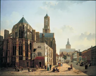Ansicht des Chors und Turms der Kathedrale von Utrecht