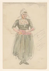 Stehendes Mädchen in Tracht