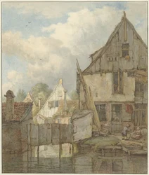 Verfallene Häuser am Wasser