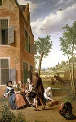 Figuren in einer Landschaft (eine von vier)