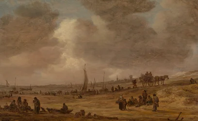 Ein Strand mit Fischerbooten, wahrscheinlich 1653