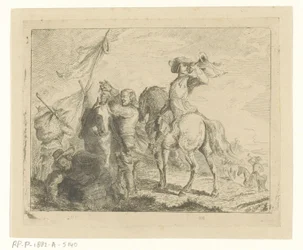 Landschaft mit Reisenden und Reitern