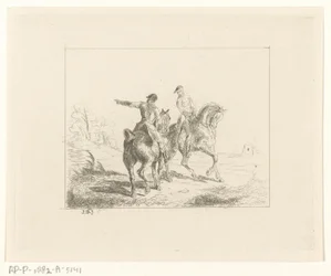 Landschaft mit zwei Reitern