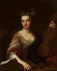 Porträt einer Frau mit einer Viola d
