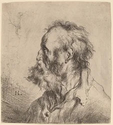 Büste eines bärtigen alten Mannes