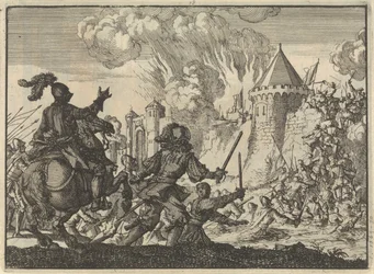 Holländische Truppen stürmen die Mauer von Tienen, 1635