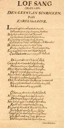 Umschlag mit einem handgeschriebenen Gedicht von Jan Luyken über Karel Verloove