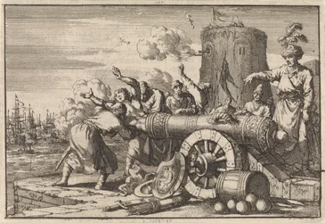 Während des französischen Bombardements auf Algier wird der französische Konsul von den Algeriern in eine Kanone geladen und getötet, 1683