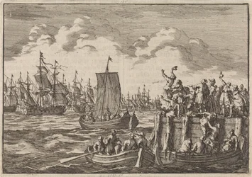 Wilhelm III. verlässt mit der Flotte England, 1688