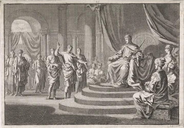 Zerubbabel vor König Darius