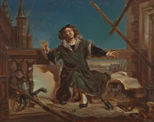 Nikolaus Kopernikus. Skizze zum Gemälde „Der Astronom Kopernikus oder das Gespräch mit Gott“