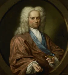 Porträt von David Leeuw (1682-1755), Mennonitischer Tuchhändler