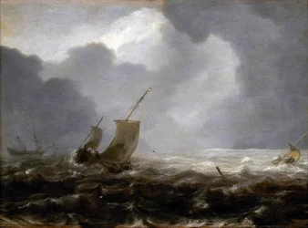 Fischerboote an einem windigen Tag