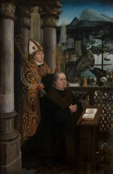 (Detail) Stifter mit St. Nikolaus und Stifterfrau mit St. Godeliva, ca. 1515-21