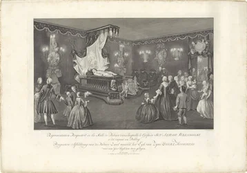 Saal mit dem Prunkbett von Prinz Wilhelm IV., 1751
