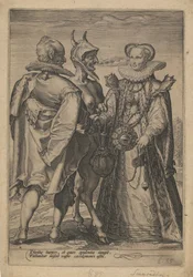 Heirat aus Reichtum, durchgeführt vom Teufel, ca. 1600