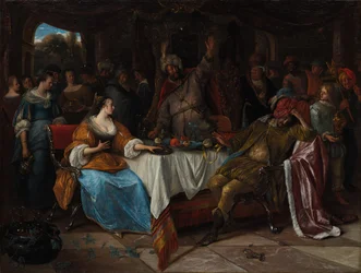 Esther, Ahasverus und Haman