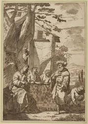Abraham bewirtet die Engel