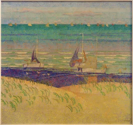 Dünenlandschaft mit Segelbooten