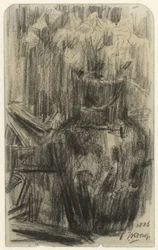 Vase mit Blumen in einem Interieur