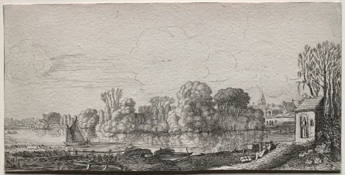 Eine kleine Kapelle an einem Teich