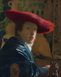Mädchen mit rotem Hut. Um 1665/66