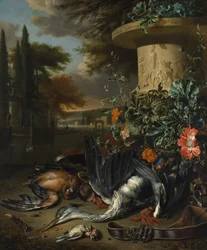 Stillleben mit einem toten Reiher, 1695