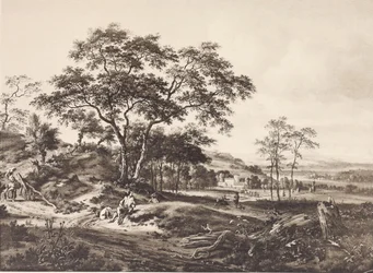 Landschaft mit einem ruhenden Jäger